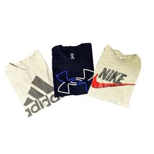 Lot of 3 Boys Size Small / Medium Cotton/Cotton Blend Sports T-Shirts EUC